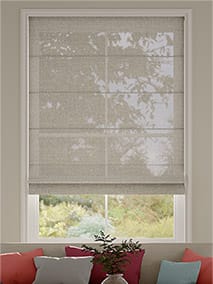 Lumiere Unlined Laurel Stone Roman Blind thumbnail image