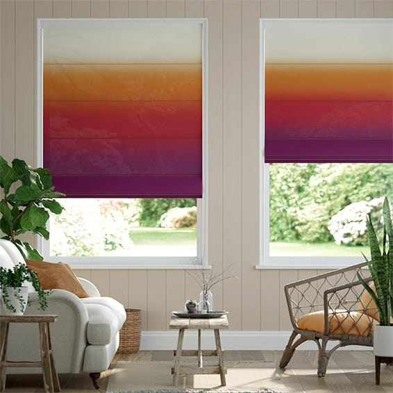 Ombre Sunset Roman Blind