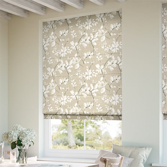 Madelyn Linen Chalk White Roman Blind | Blinds Online™