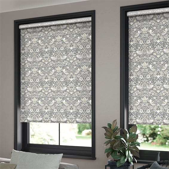 William Morris Strawberry Thief Manor Grey Roller Blind | Blinds Online™