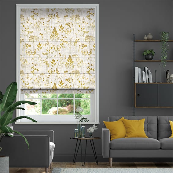 Meadow Ochre Roman Blind | Blinds Online™