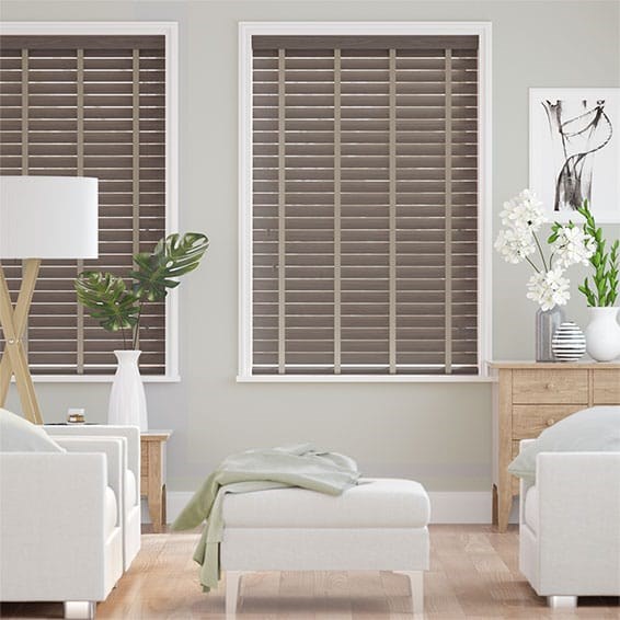 Metropolitan Ashen Oak & Stone Wooden Blind - 50mm Slat