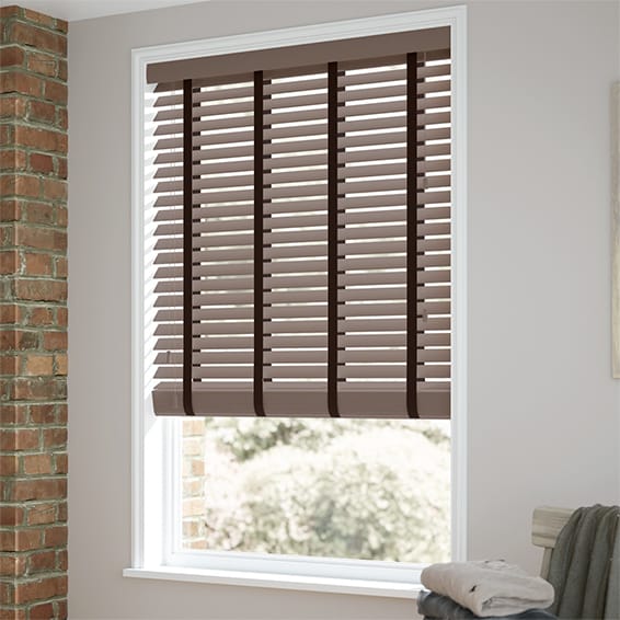 Metropolitan Clay & Carob Wooden Blind - 50mm Slat | Blinds Online™