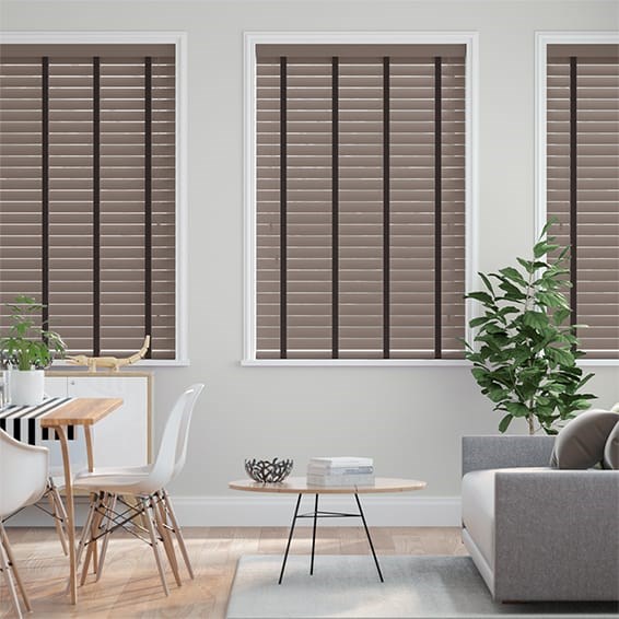 Metropolitan Clay & Espresso Wooden Blind - 50mm Slat