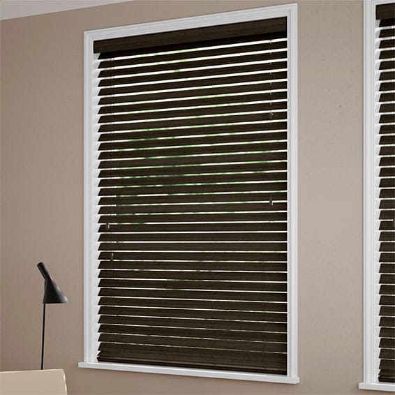 Metropolitan Dark Oak Wooden Blind - 50mm Slat | Blinds Online™