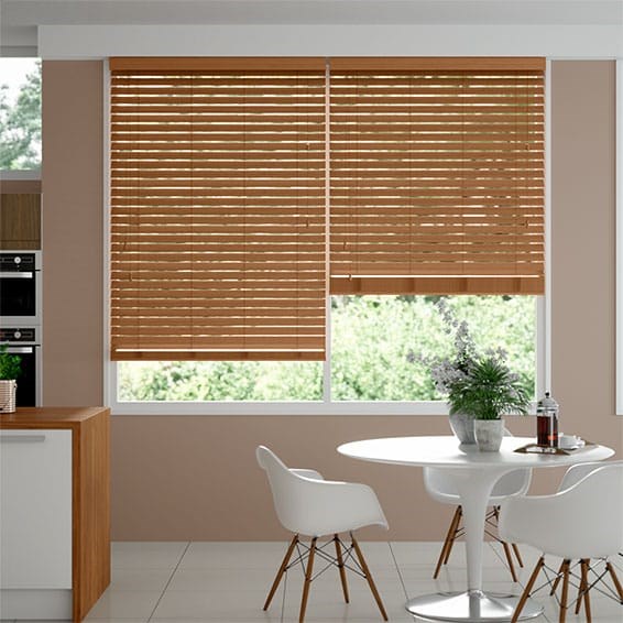 Metropolitan Honeyed Oak Wooden Blind - 50mm Slat