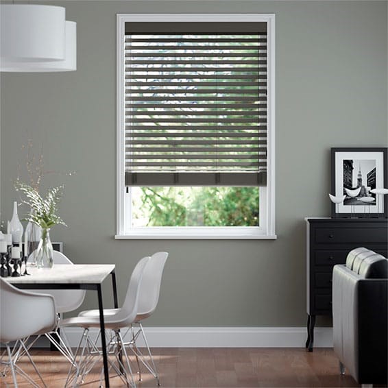 Metropolitan Slate Wooden Blind - 50mm Slat