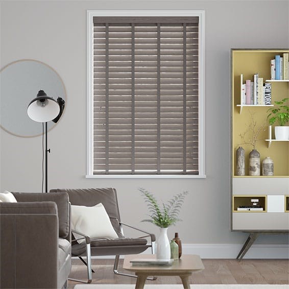 Metropolitan Smoke Whisper & Smoke Wooden Blind - 50mm Slat