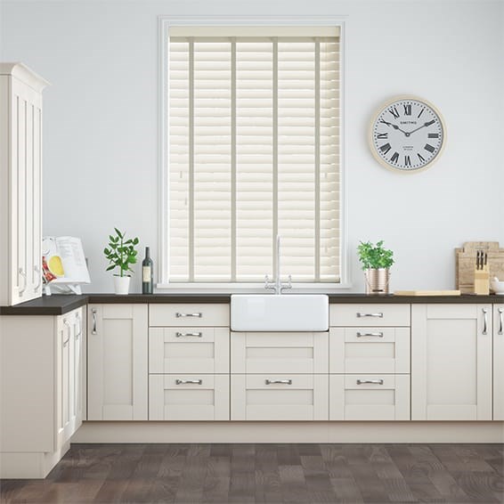 Metropolitan Vanilla & Dove Wooden Blind - 50mm Slat