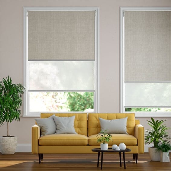 Double Roller Moda Warm Grey Blind