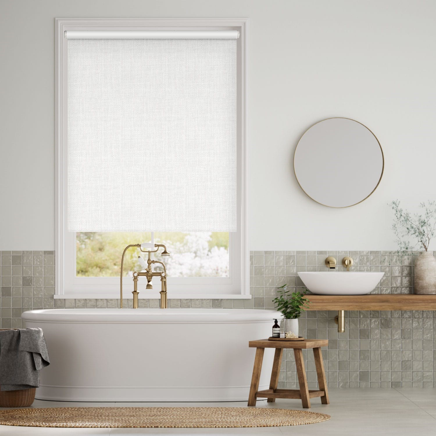 Moda Blockout White Roller Blind