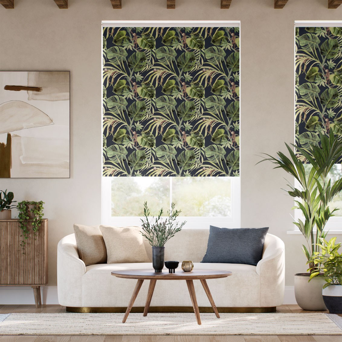 Monkey Business Slate Roller Blind