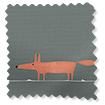 Mr Fox Border Charcoal Roller Blind swatch image