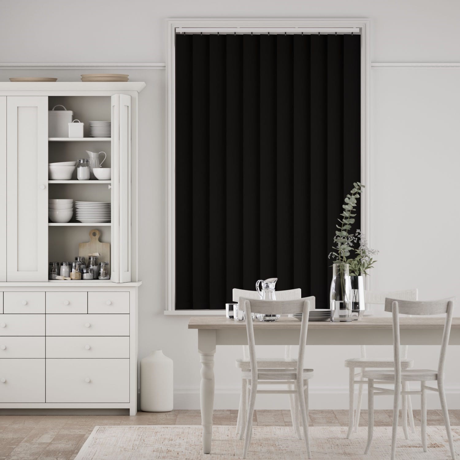 Obscura Blockout Charcoal Vertical Blind - 127mm Slat