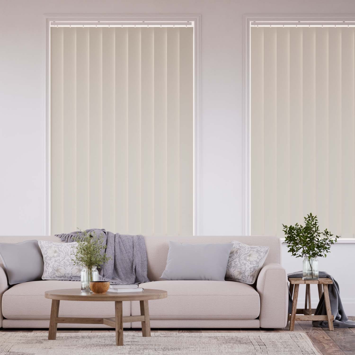 Obscura Blockout Mushroom Vertical Blind - 127mm Slat