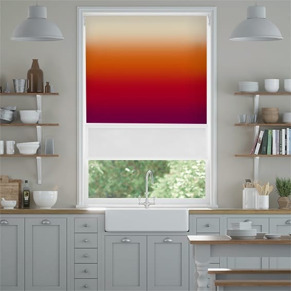 Double Roller Ombre Sunset Blind