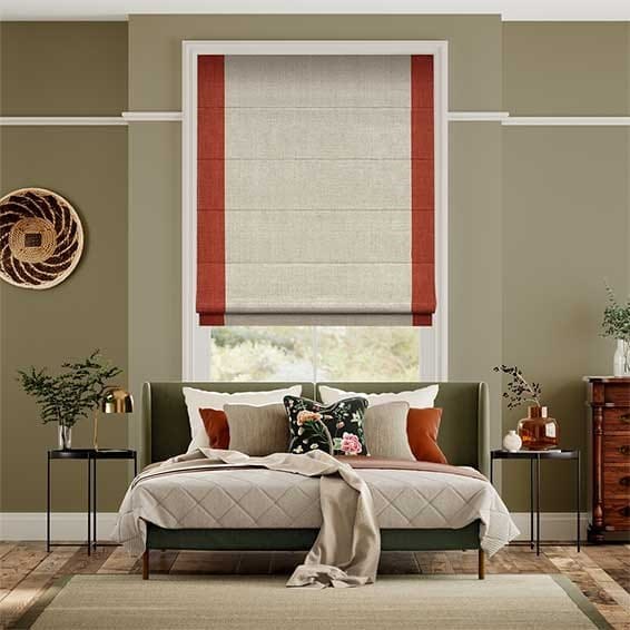 Pacaya Fiery Red Roman Blind