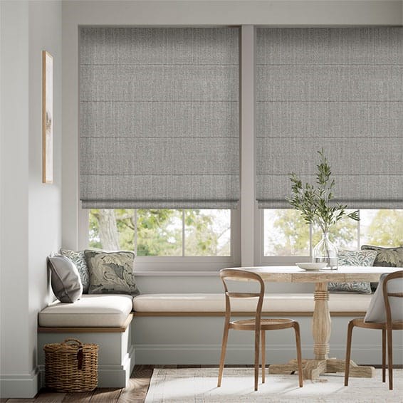 Electric Paleo Linen Elephant Grey Roman Blind