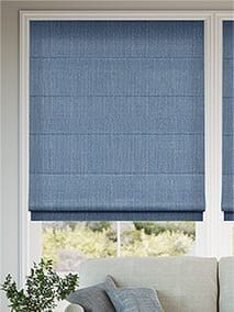 Paleo Linen Persian Blue Roman Blind thumbnail image