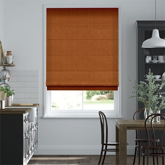 Paleo Linen Pumpkin  Roman Blind