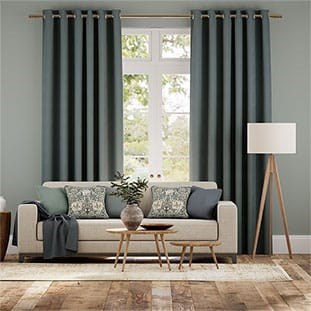 Paleo Linen Winter Blue Curtains thumbnail image