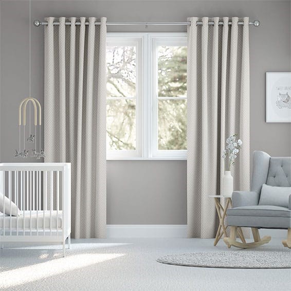 Party Polka Grey Curtains