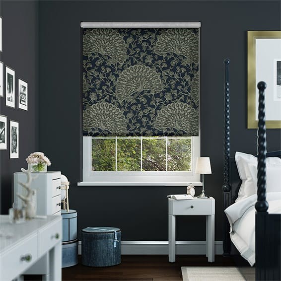 Peacock Royal Blue Roller Blind