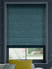 Plush Chenille Ocean Blue Roman Blind thumbnail image