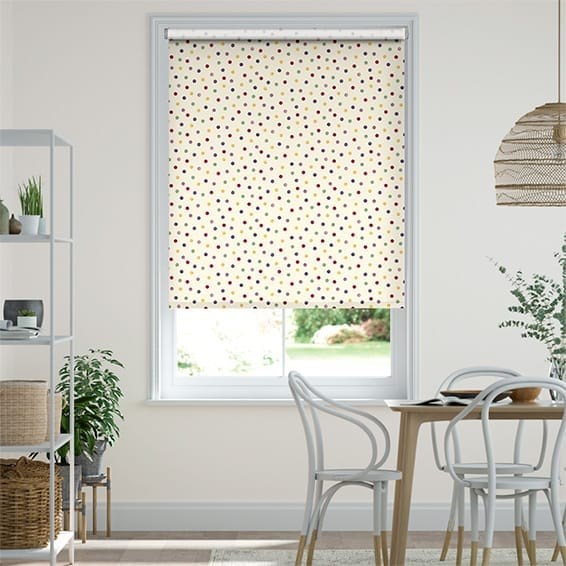 Polka Dot Purple Roller Blind