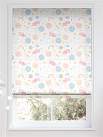 Prancing Unicorns Pink Roman Blind thumbnail image