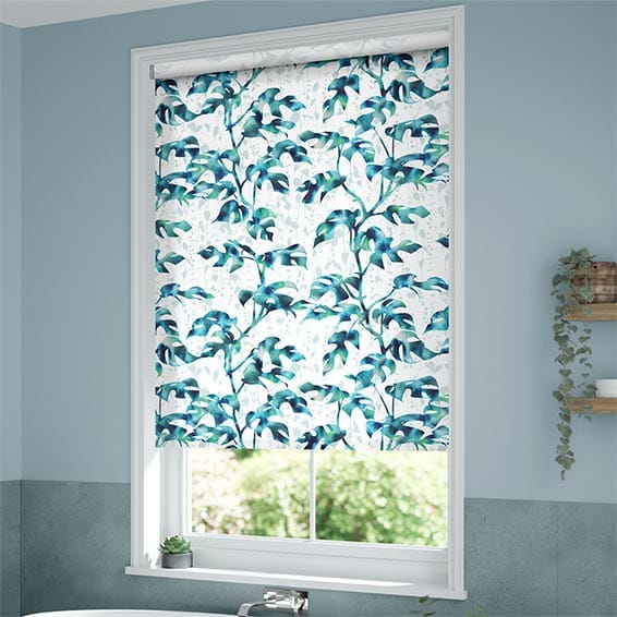 Rainforest Teal Roller Blind | Blinds Online™