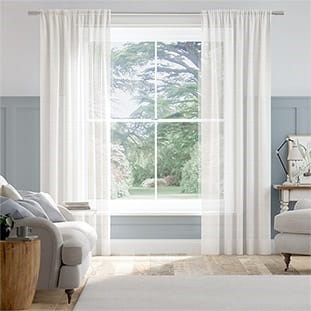 Rhythm Sheer Arctic White Curtains thumbnail image