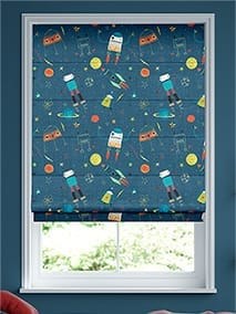 Robbie Robonaut Space Blue Roman Blind thumbnail image