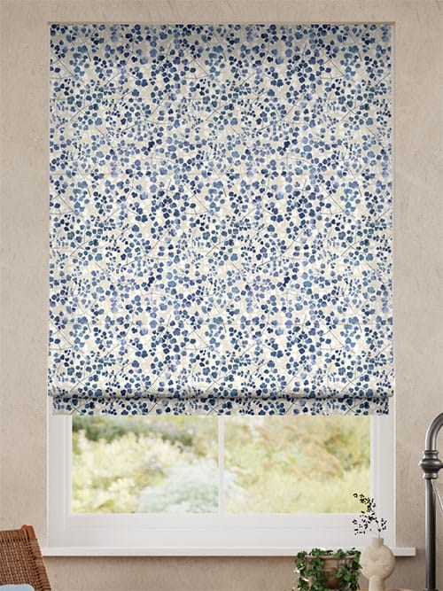 Rue Watercolour Blue Roman Blind thumbnail image