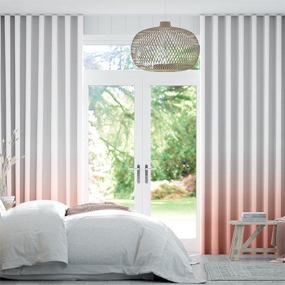 S-Fold Ombre Blush Curtains