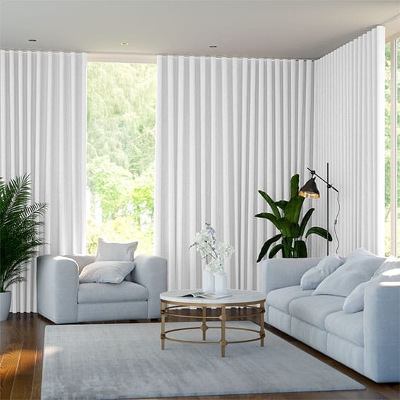 S-Fold Viva Brilliant White Curtains