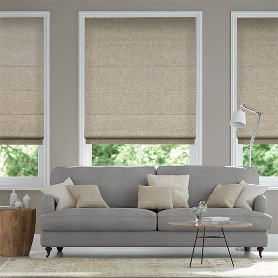 Sahara Chenille Weave Driftwood Roman Blind