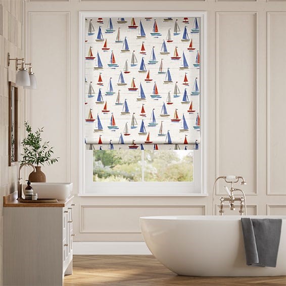 Sail Away Nautical Roman Blind