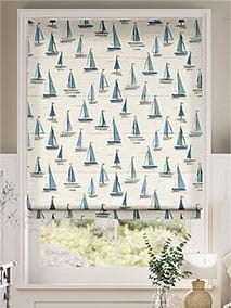 Sail Away Sky Blue Roman Blind thumbnail image