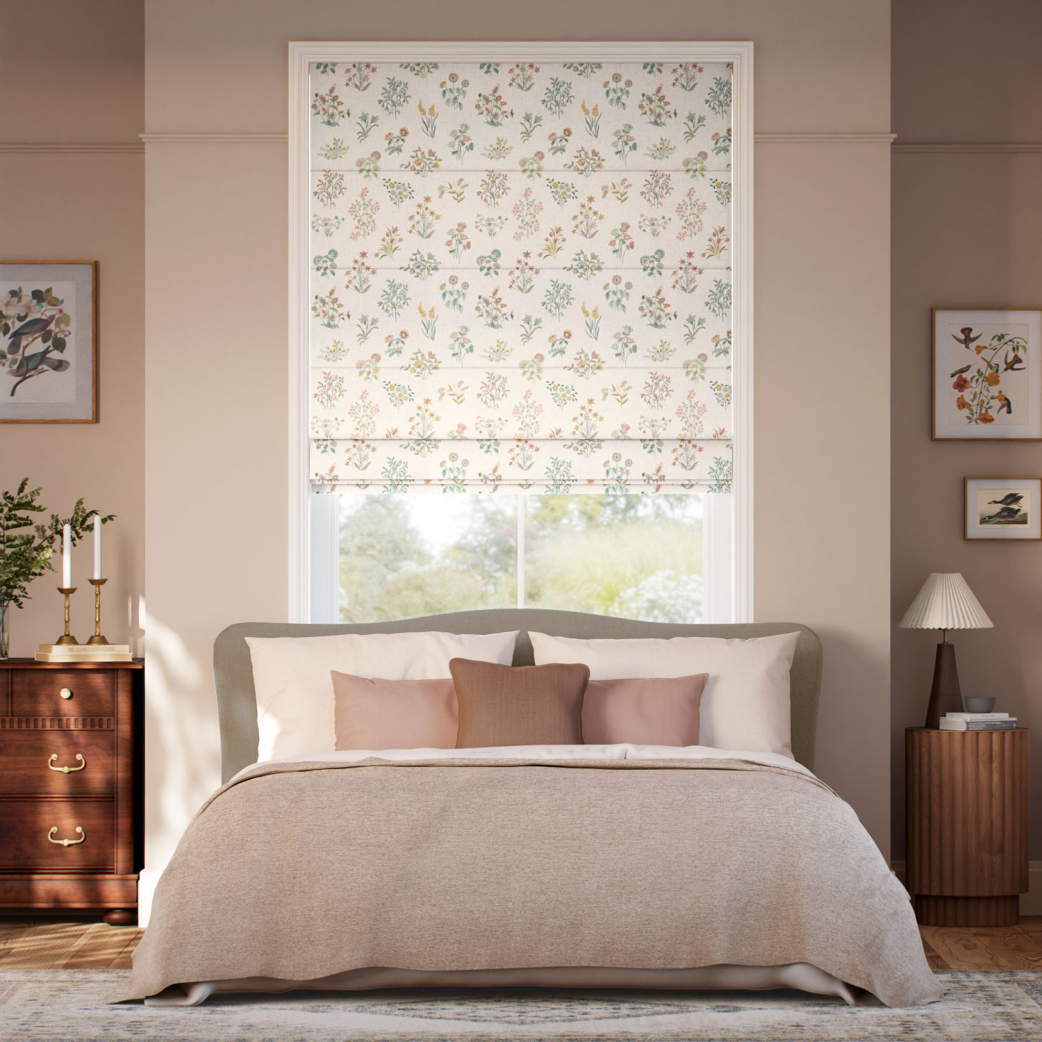 Shepherdly Meadow Birch Roman Blind