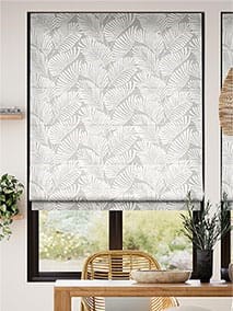 Silhouette Leaves Ash Grey Roman Blind thumbnail image