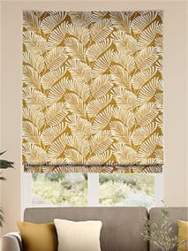 Silhouette Leaves Ochre Roman Blind thumbnail image