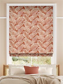 Silhouette Leaves Terracotta Roman Blind thumbnail image