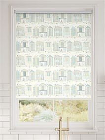 Splash Blockout Beach Hut Mineral Roller Blind thumbnail image