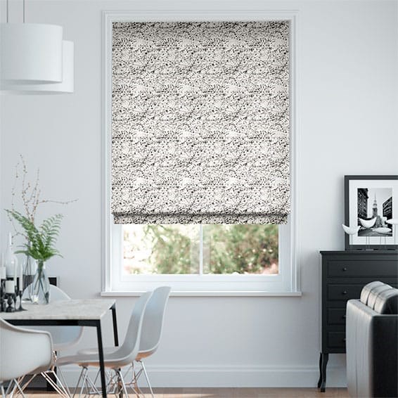 Splatter Charcoal Roman Blind