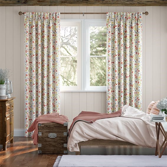 Spring Floral Pink Curtains