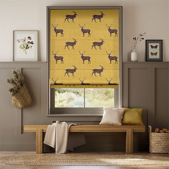 Deer Ochre Roman Blind