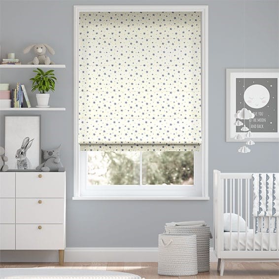 Starry Skies Stormy Blue Roman Blind