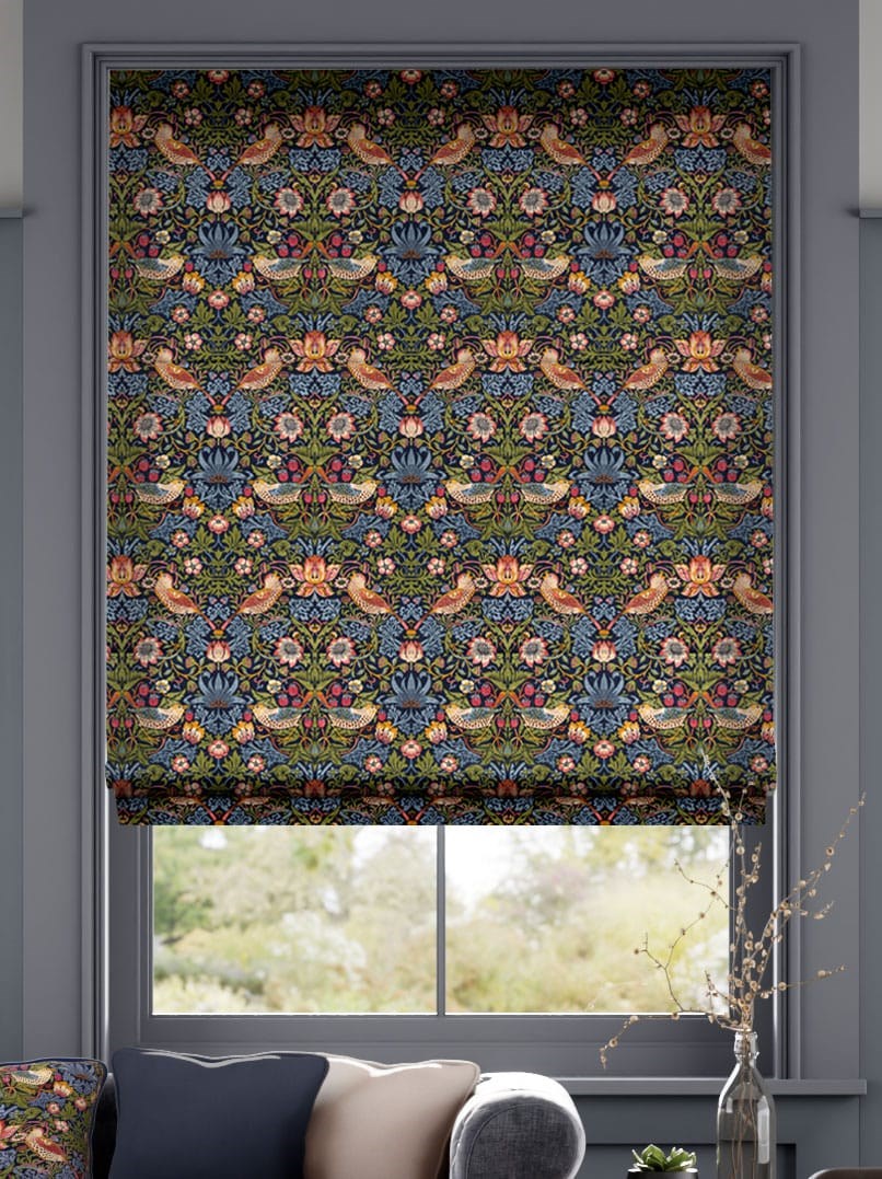 William Morris Strawberry Thief Jewel Roman Blind thumbnail image