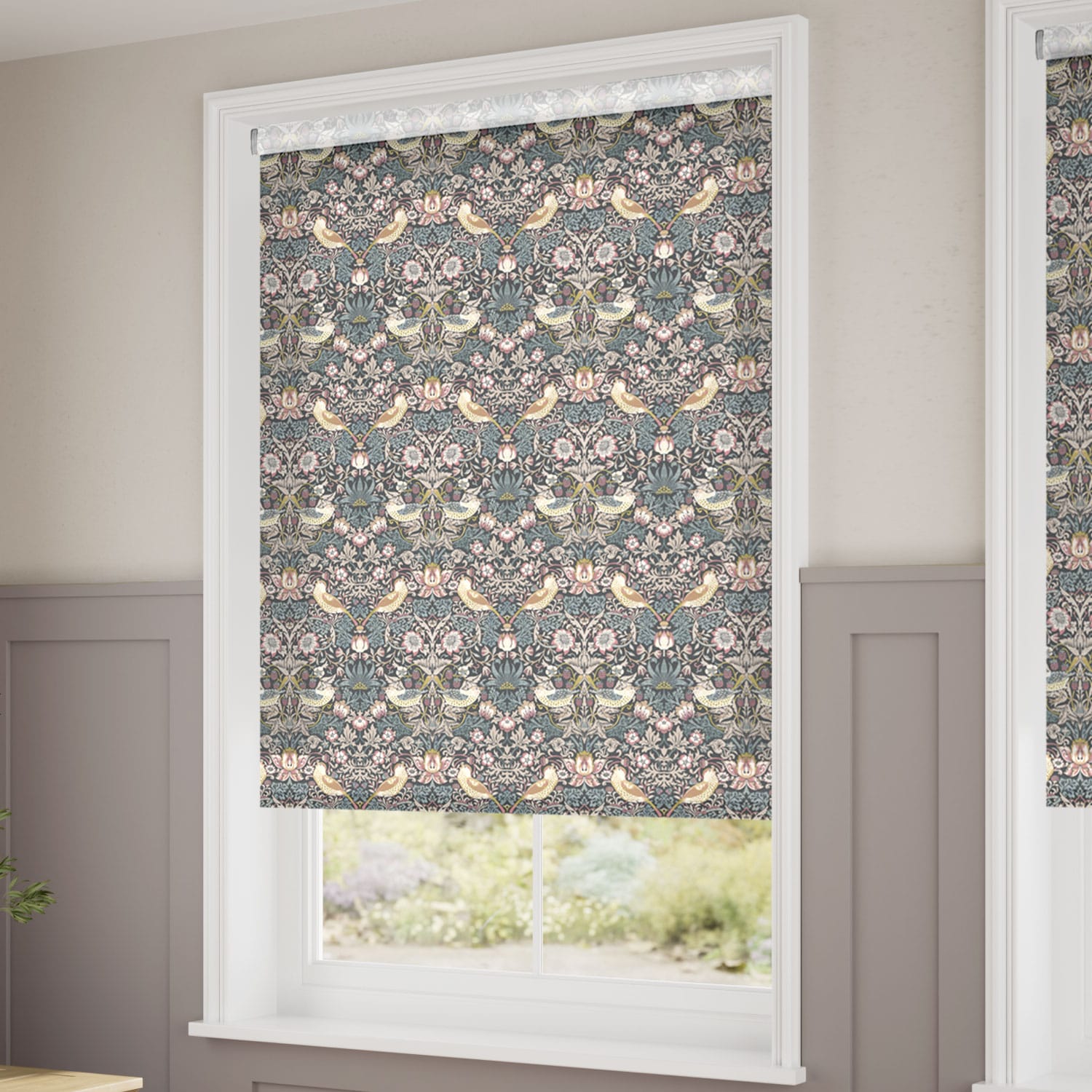 William Morris Strawberry Thief Vintage Blush Roller Blind | Blinds Online™